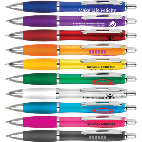  - Frosted Curvy Pens - 4 Day Express - Unprinted sample  - PG Promotional Items