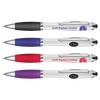 Multifunction Pens - Curvy Stylus Pens - White  - PG Promotional Items