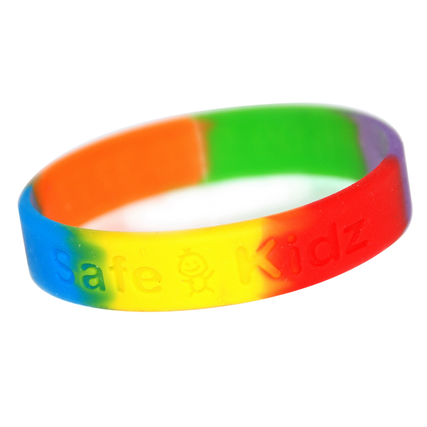 Multicoloured Debossed Wristbands - Unprinted sample