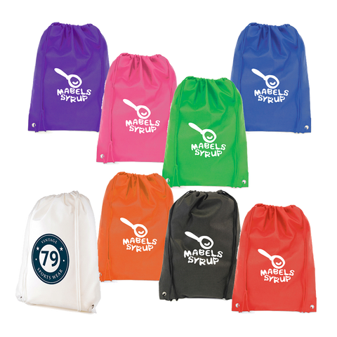  - Feather Drawstrings - Unprinted sample  - PG Promotional Items