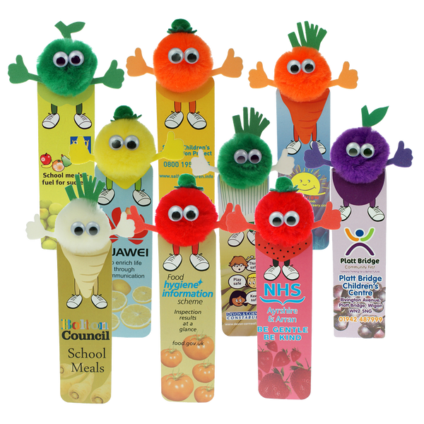 Fruit & Veg Bug Bookmarks - Unprinted sample