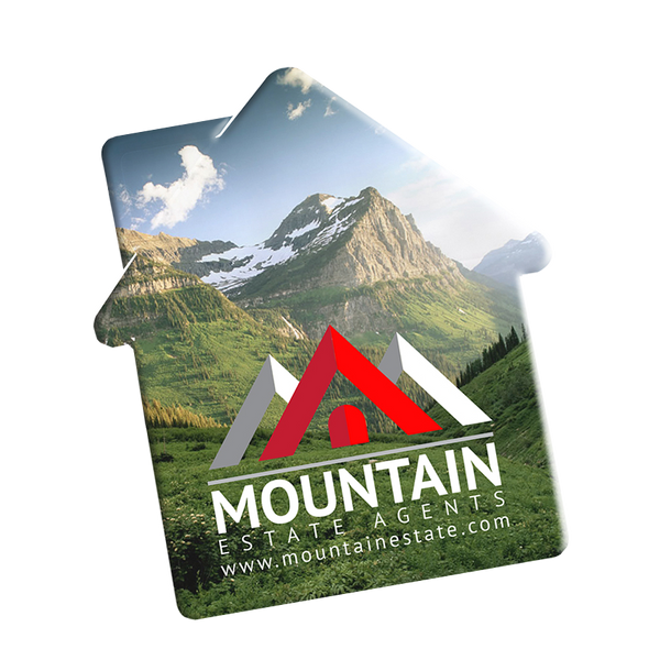 House Shaped Mint Cards - Unprinted sample