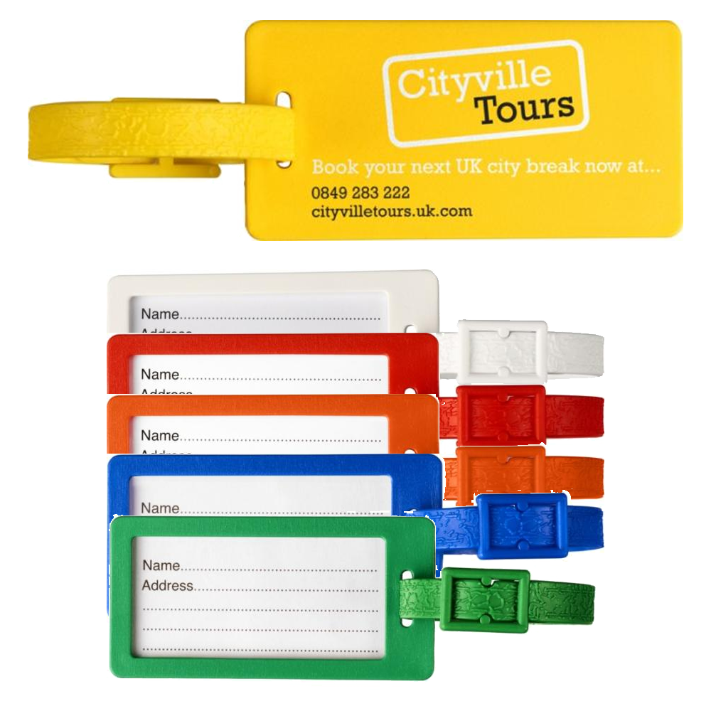 Printed luggage tags uk, branded suitcase tags