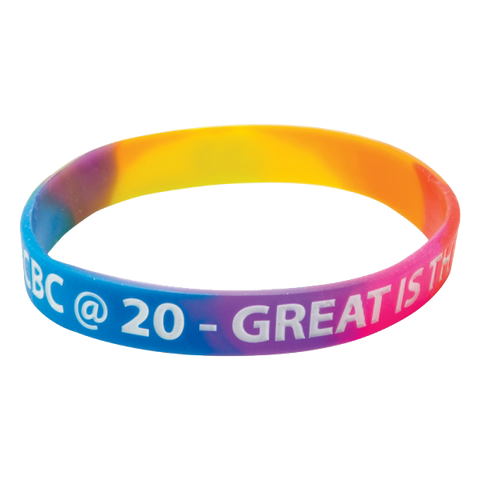  - Multicoloured Printed Wristbands - Unprinted sample  - PG Promotional Items
