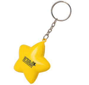 Low cost keyrings - Stress Star Keyrings  - PG Promotional Items