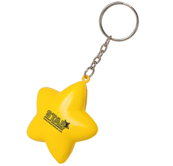Stress Star Keyrings - Unprinted sample