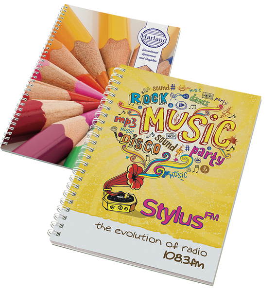 Wirebound A5 Pads - Unprinted sample