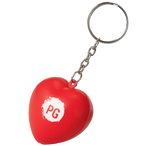 Low cost keyrings - Stress Heart Keyrings  - PG Promotional Items